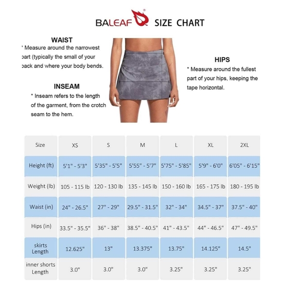 Baleaf Flyleaf Tie Dye Tennis Skort Skirt Navy XL - Picture 11 of 14